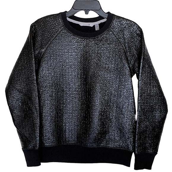 THEORY 38 Black Wool Blend Incline B Down-Force Sweatshirt Style Pullover Small - Picture 2 of 10